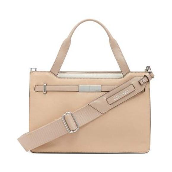 Calvin Klein Citrine Double Compartment Medium Satchel - Bisque NWT - Picture 1 of 3
